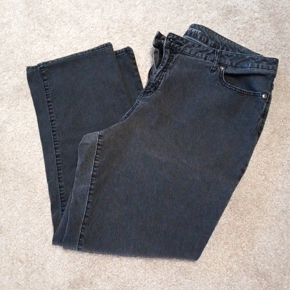 Avenue Dark Gray Jeans - Picture 1 of 4